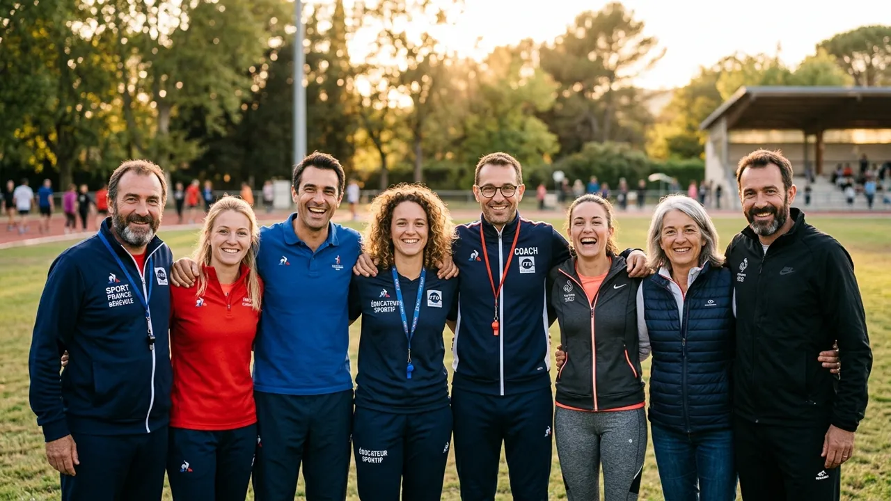 Équipe bénévole et éducateurs sportifs à Embrun